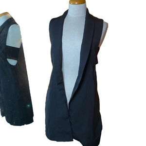 🌷Black Long Vest Dress Jacket🌷